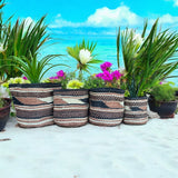 Kiondo Floor Sisal Storage Basket | Planter Baskets | Brown Bushoki