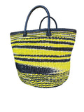 Mifuko Kiondo Kenya Bag - Yellow Mustard Black and White