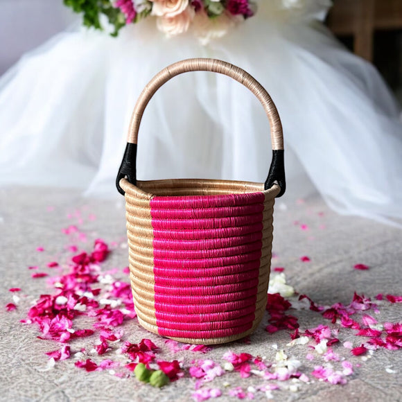 Flower Girl Wedding  Baskets - Pink and Mauve