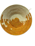 Trade Uganda African Bukedo Bowl Light Orange with White 12" Across