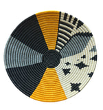 Rwanda African bowl - Orange Gray Geo