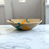 Rwanda African bowl - Orange Turquoise Red