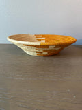 Trade Uganda African Bukedo Bowl Light Orange with White 12" Across