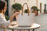 Shopping Tote Bag / Kiondo Basket/ Kiondo Beach Bag - White