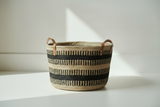 Black and Tan Mifuko Kiondo Kenya Bag Shopping Bag, Picnic Bag, Storage, Floor Basket, Home Decor