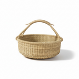 Haverst Woven Basket , Portable Garden Harvest Ghana Basket, for Picnic, Easter Eggs, Storage, Gathering Produce and eggs