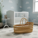 Modern Open Weave Moses Basket