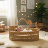 Modern Open Weave Moses Basket