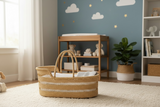 Modern Open Weave Moses Basket