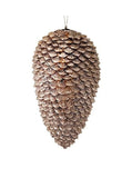 9" Glitter SEQUIA Pine Cone Ornament - Champagne Gold