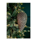 9" Glitter SEQUIA Pine Cone Ornament - Champagne Gold