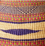 Ghana Pot Basket Earth Tone Blue - diameter: 16"-18"; depth: 13"-15"