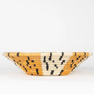 Trade Uganda African Bukedo Bowl  Black & Yellow 13" Across