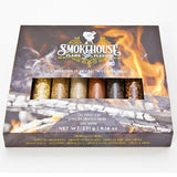 Smokehouse Flame and Flavour BBQ Rub Set - 8 Unique Smoked Spice Selection Box - Unusual Food Cooking Gifts - for Gourmet Foodies Enjoy Smokey Sunday Roast Spice