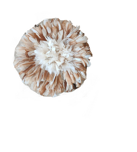 Juju Hat -  Contemporary Tan &  White 13" Across