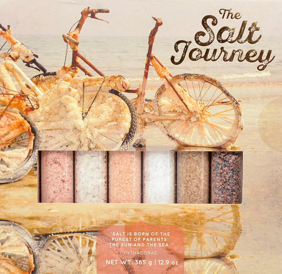 The Salt Journey | Globally Sourced Salt Sampler Collection | Gourmet Salt Seasoning Set | Grinder and Spice Jar Refill | 8-Pack Gift Set