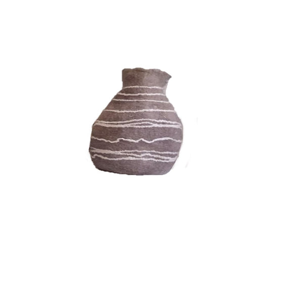 Tribal Line Gourd - Soft Stone