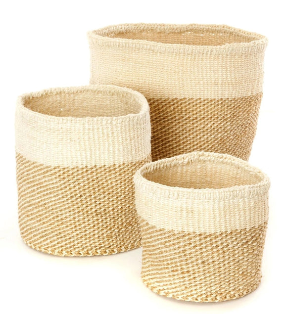 Kiondo Floor Sisal Storage Basket | Melange Tan