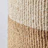 Kiondo Floor Sisal Storage Basket | Melange  Natural and Tan - Two Tone