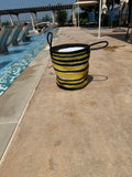 Mifuko Kiondo Kenya Bag - Yellow Mustard Black and White