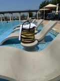 Mifuko Kiondo Kenya Bag - Yellow Mustard Black and White
