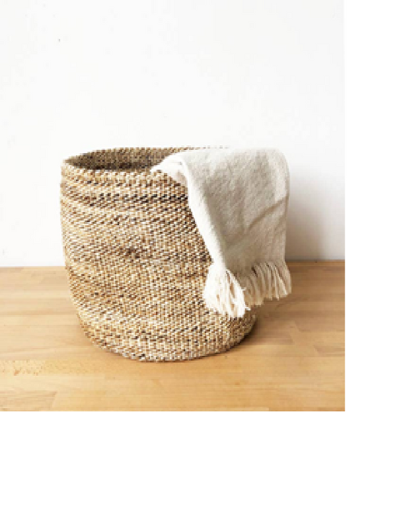 Kiondo Floor Sisal Storage Basket | Melange Tan