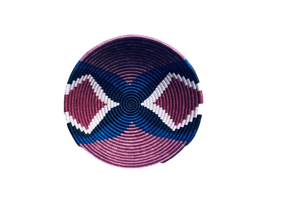 African  Uganda Woven Bowl Amariah Burgundy