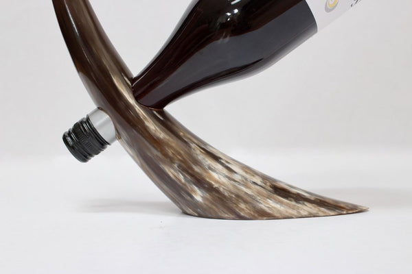 ANKOLE COW WINE BOTTLE HOLDER DARKER THE AFRICAN HOME GOODS