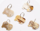 Recycled Elephant Ankole Cow Horn Key Chains