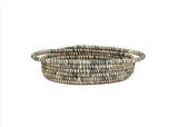 Rwanda African Sisal Oval Bread Oval Basket for Storage, Organization or Serving | Great for Remote Controller Storage or Baby Diapers and Wipes or Serving Bread on The Table- 11" Long, 7" Wide, 2.5" Tall - Heather Feathers