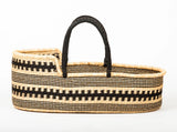 Baby Bassinet| Moses Basket |Baby cot - Hantuma Back & Tan Stripes