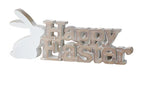 Wood Happy Easter Sign 10.75" (Natural White)