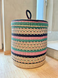 Kasi laundry basket Hamper Basket Home Decor Basket with a lid - Turquoise