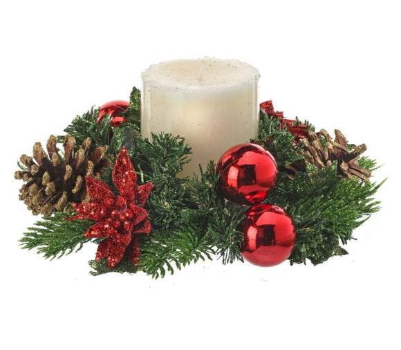 POINSETTIA, VP BALL, CONE CANDLE RING ID 3