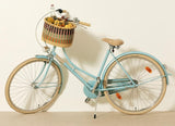 Bike Bicycle Basket - Pink & Turquoise