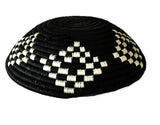 African  Rwanda Woven Basket - Black & White
