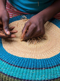 African Market Basket - Bolga Ghana Basket | Storage |Market Woven Basket - Green
