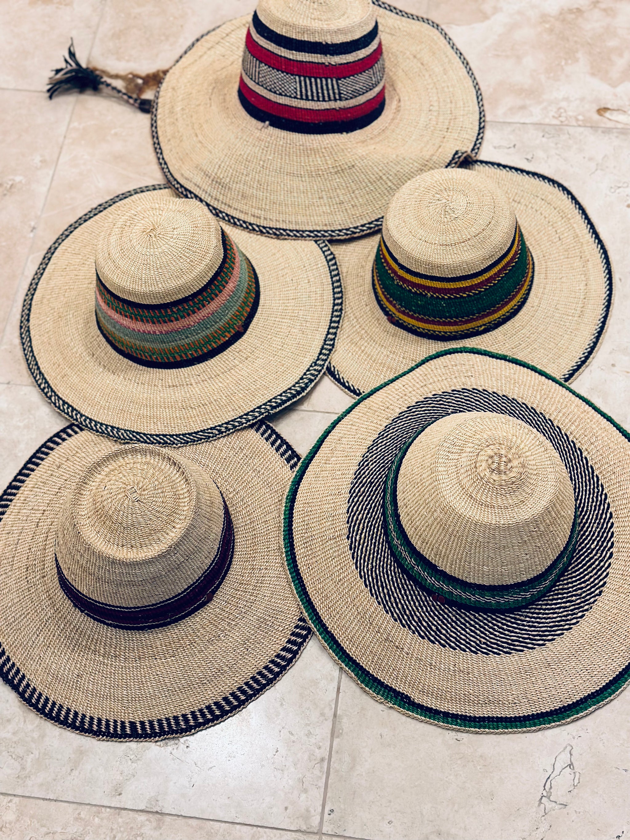 3 COLORS BRIM FASHION HAT W/  STRAP ACCENT Embossed Leather Hat Band- Women main image 3