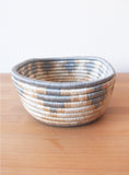 African Rwanda Woven Oval Bread Basket for Storage, Organization or Serving | Great for Remote Controller Storage or Baby Diapers and Wipes or Serving Bread on The Table - 11" long, 7" wide, 2.5" tall  Tan