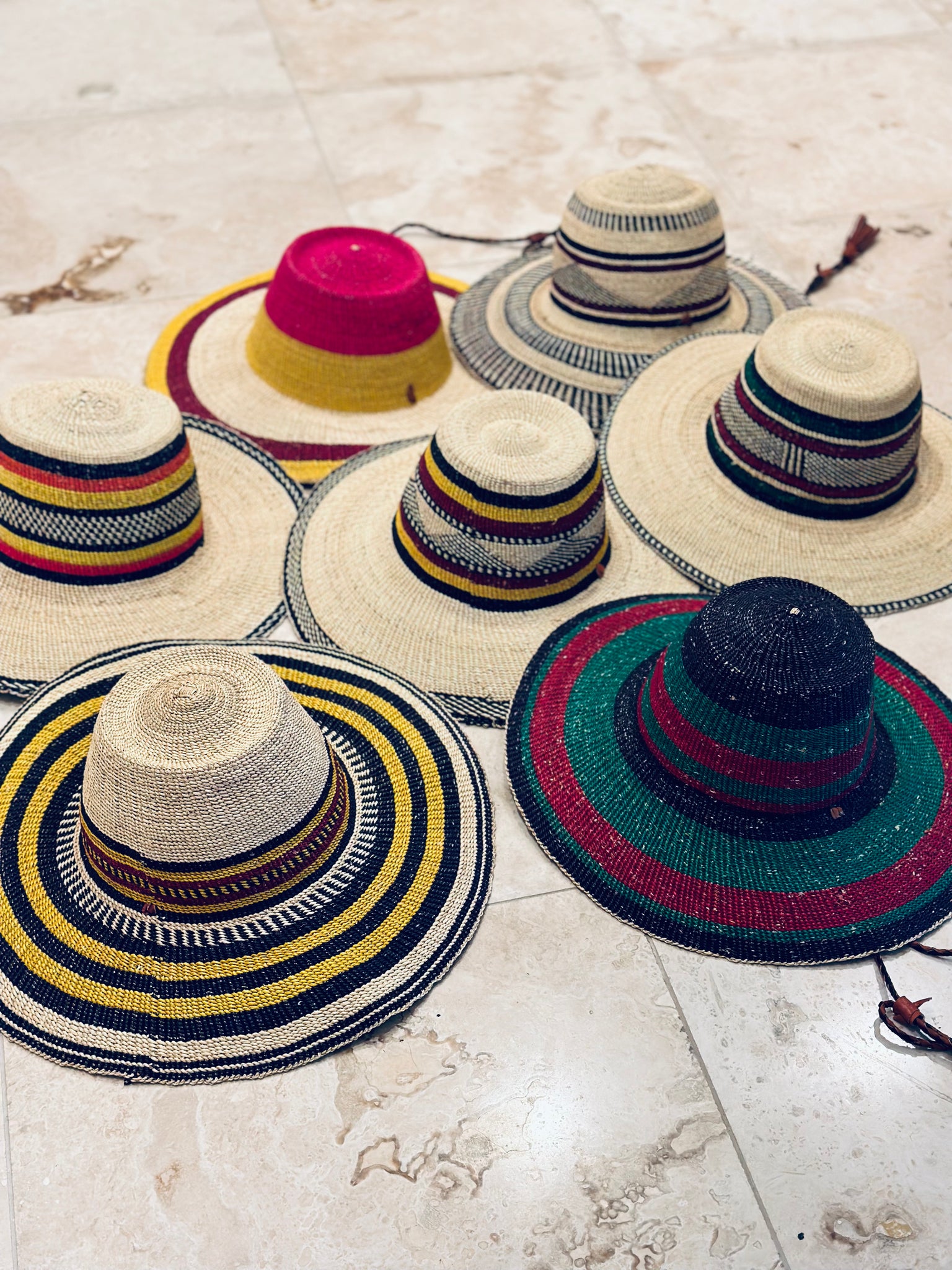 Colorful hotsell straw hats