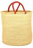Ghana Natural Large Traditional Handwoven African Ghana Laundry Basket Natural Hamper basket